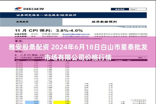 雅安股票配资 2024年6月18日白山市星泰批发市场有限公司价格行情