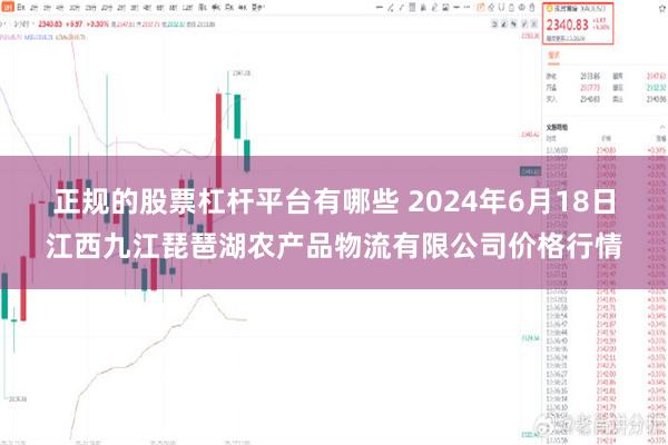 正规的股票杠杆平台有哪些 2024年6月18日江西九江琵琶湖农产品物流有限公司价格行情