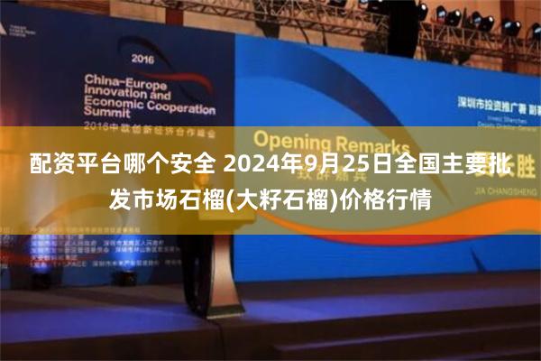 配资平台哪个安全 2024年9月25日全国主要批发市场石榴(大籽石榴)价格行情