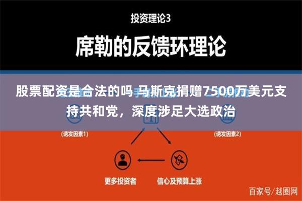 股票配资是合法的吗 马斯克捐赠7500万美元支持共和党，深度涉足大选政治